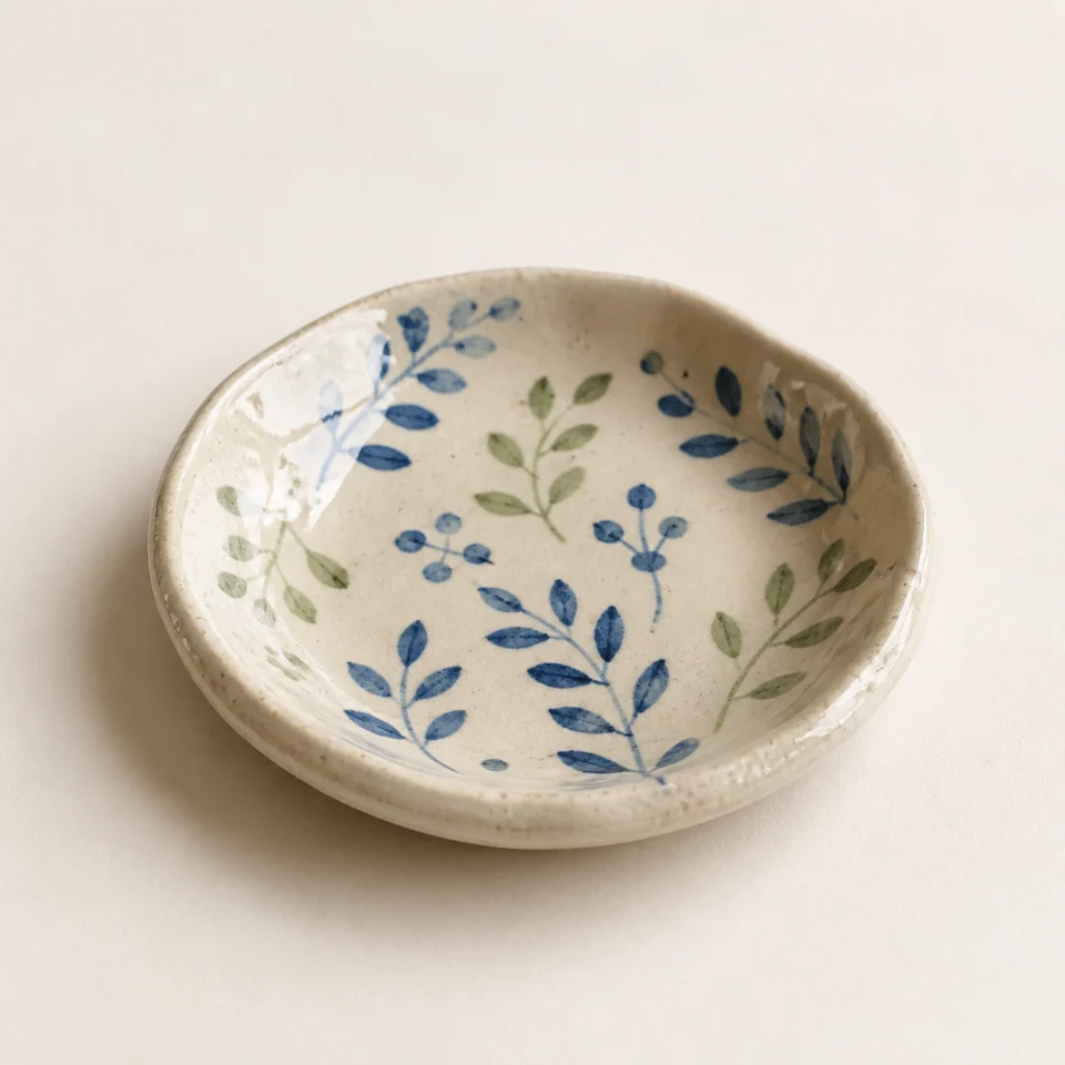 Painted trinket dish offered by Clay Corner