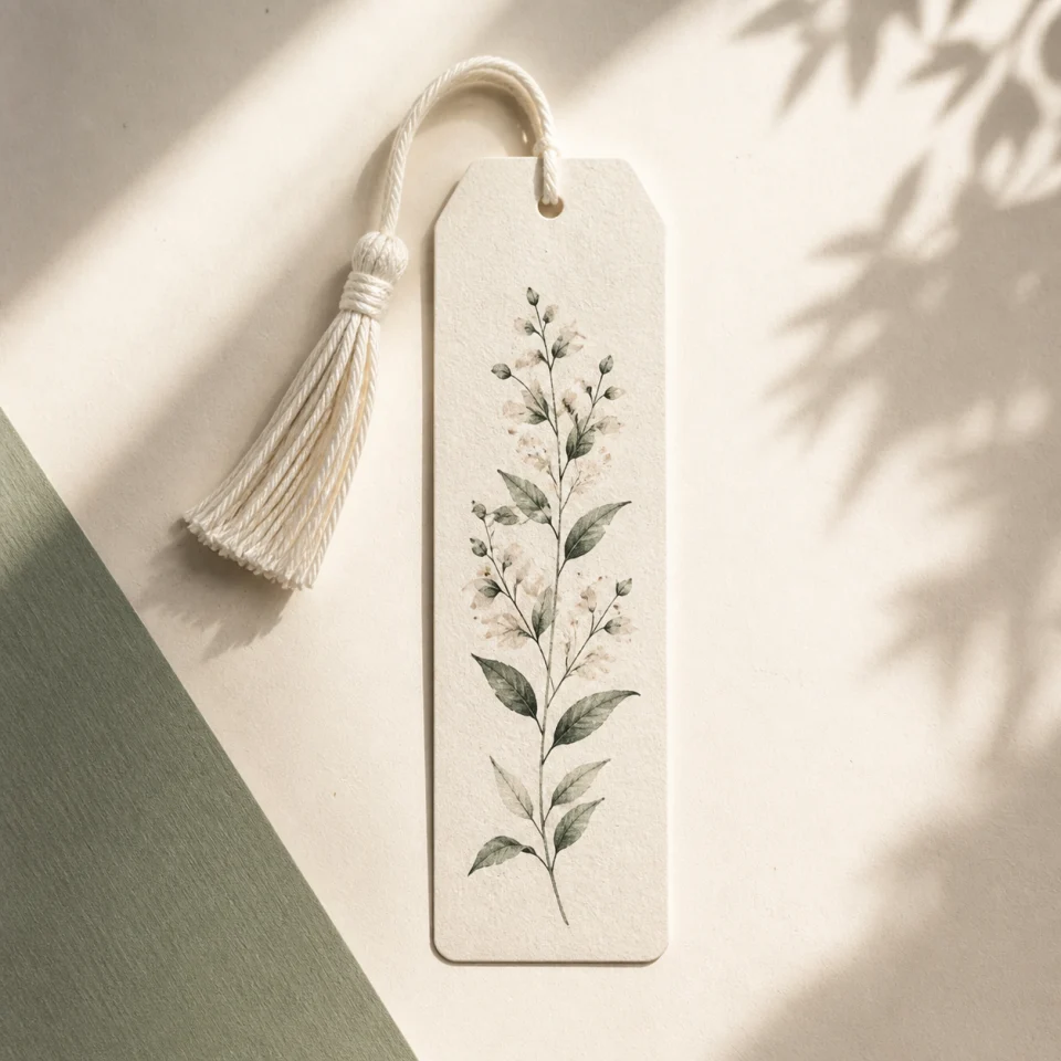 Single illustrated bookmark offered by Paper Trail Studio