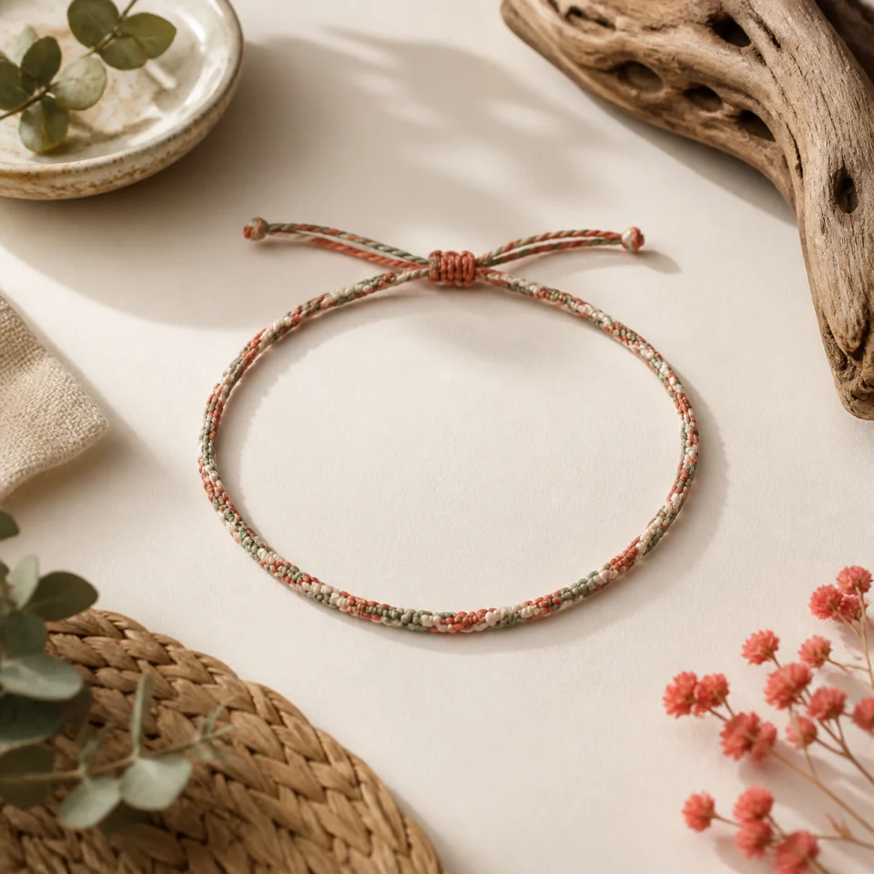 Woven anklet offered by Kindred Keeps