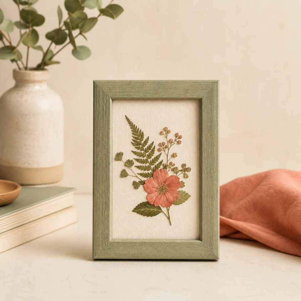 Custom palette botanical frame offered by Wildflower Press