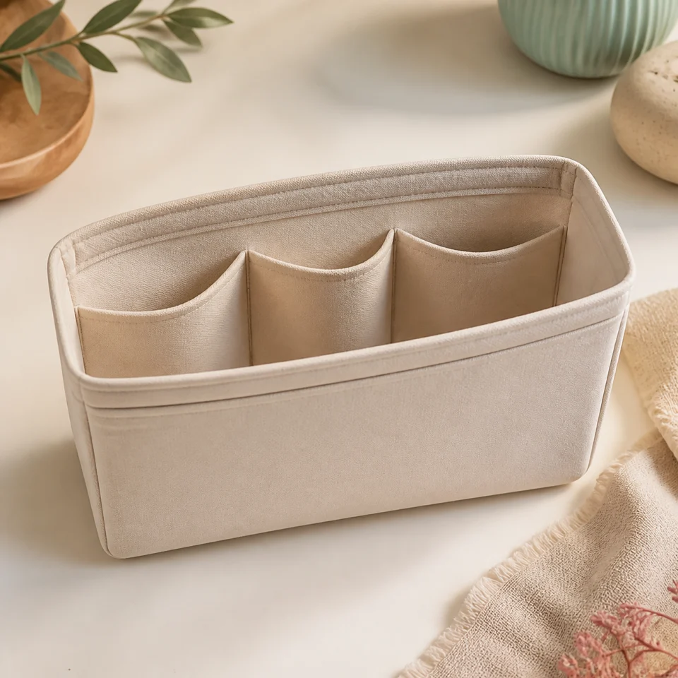 Tote organizer insert offered by Loop & Loom