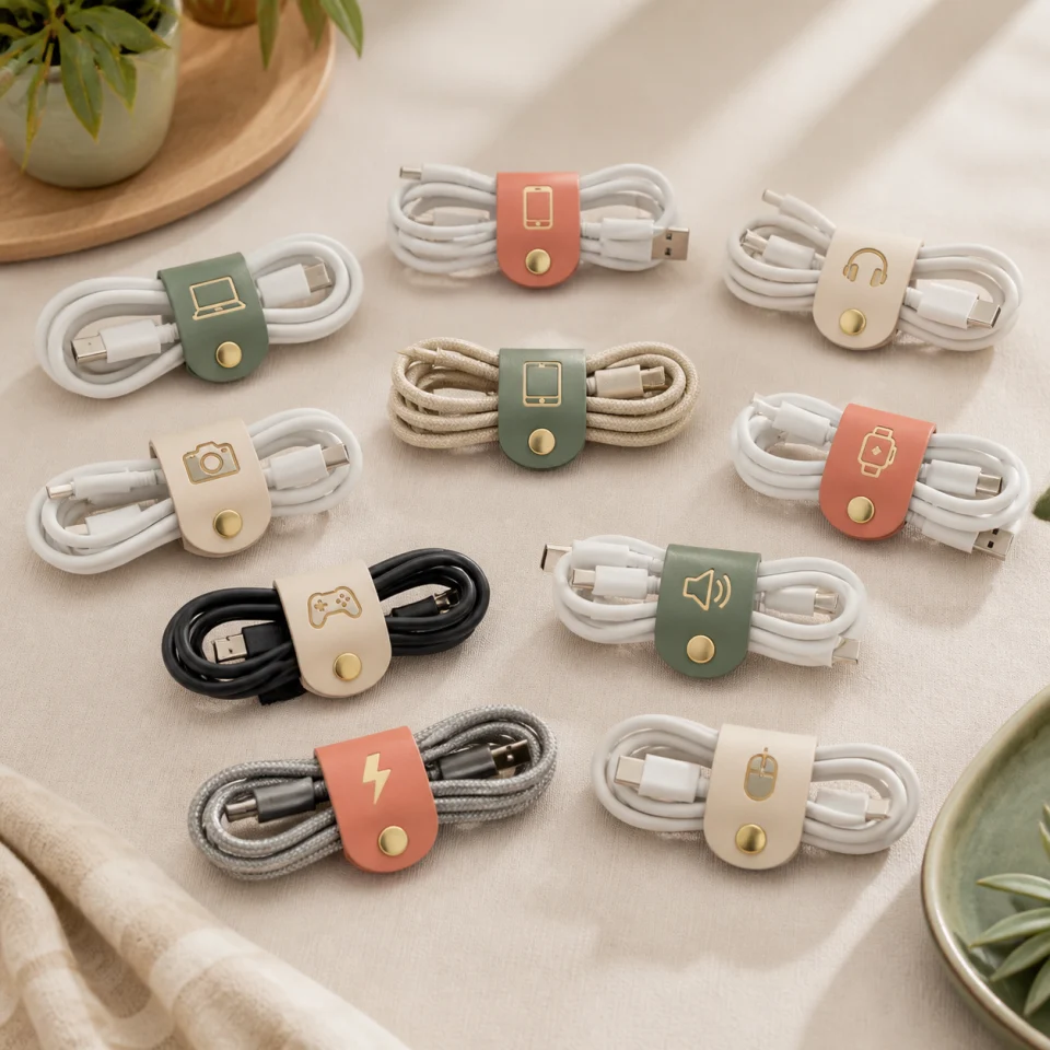 Charging-cord label set offered by Tech Tidy