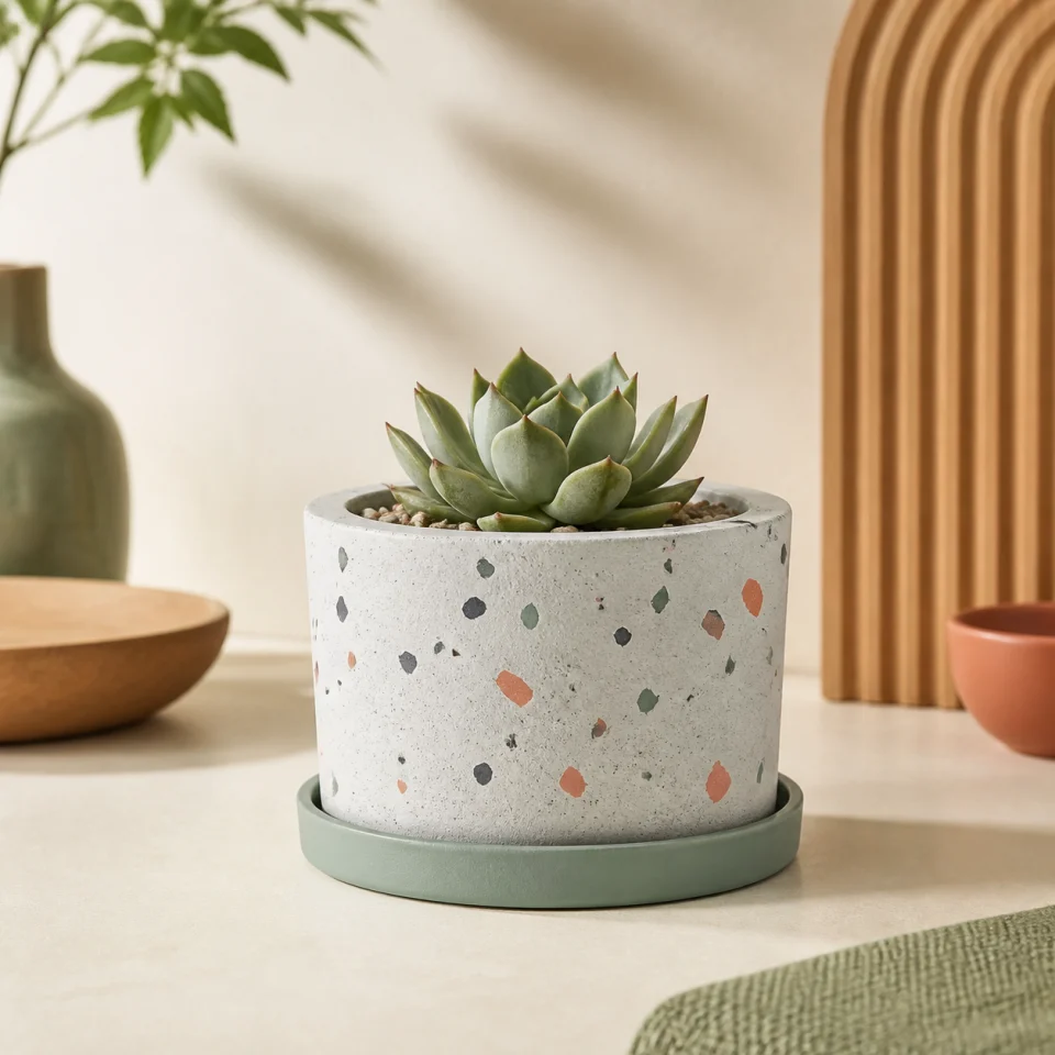 Desktop succulent planter offered by Second Bloom
