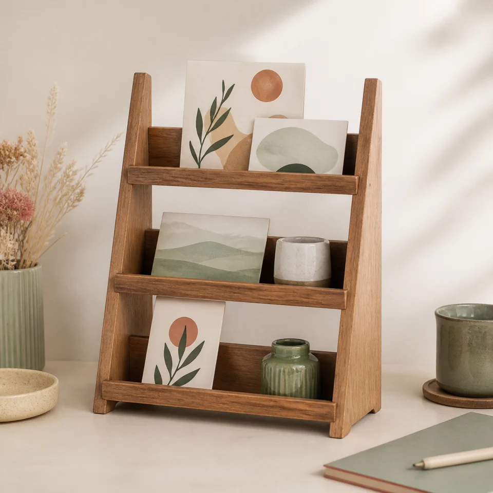 Mini display shelf offered by Grain & Grove