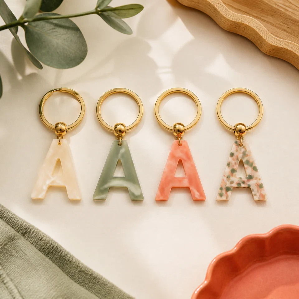 Initial keychain offered by Tiny Type